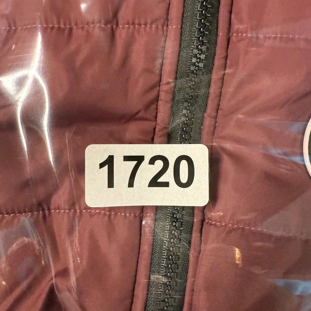 OUSMBABY Dog Winter Coat Vest‎ Harness Burgundy Puffer Padded Warm Fleece